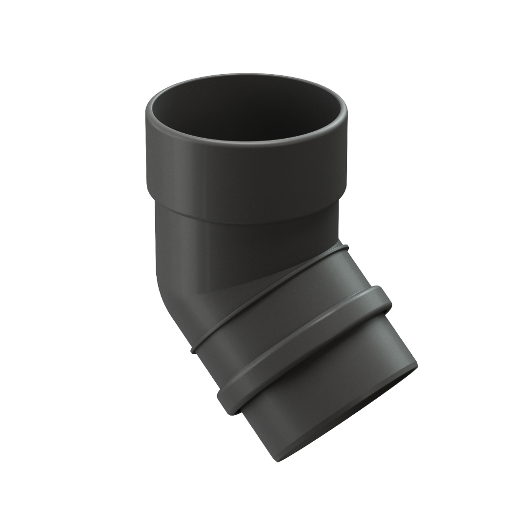 Колено 45˚ для водосточной трубы LUX, графит