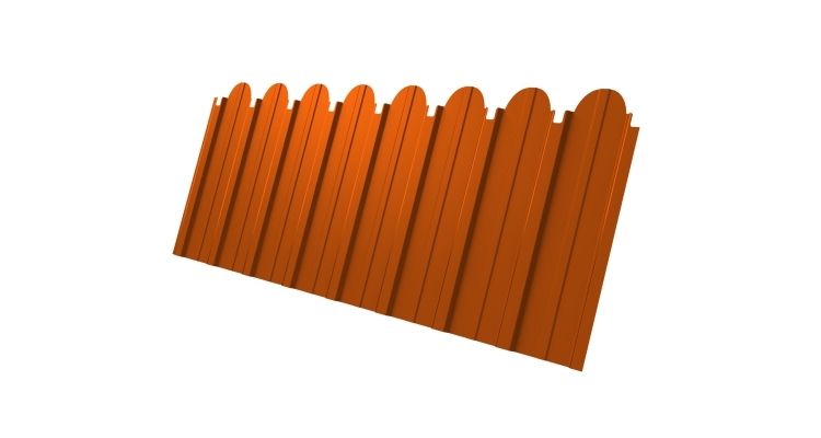 Профнастил С10A фигурный 0,45 PE RAL 2004 оранжевый